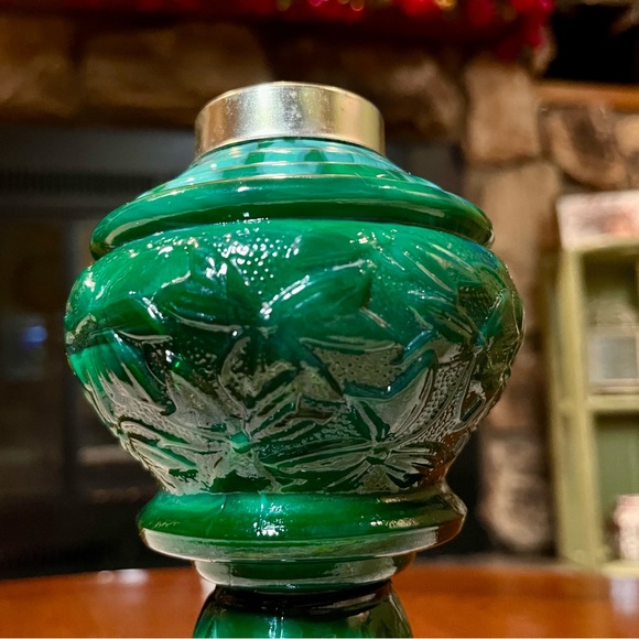 RARE Antique Heinrich Hoffman Opaline Glass Kerosene Lamp Bases - Picture 12 of 16